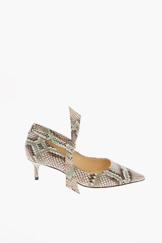 6cm python CLARITA NEW Ankle-strap pumps