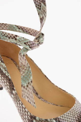 6cm python CLARITA NEW Ankle-strap pumps
