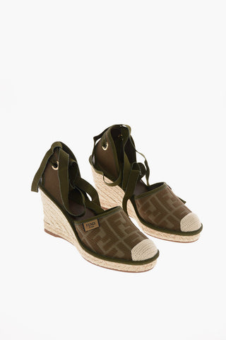 9cm Lace Up Wedge espadrilles