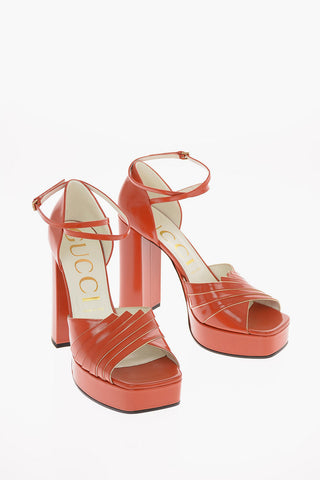13 cm leather Ankle-strap sandals