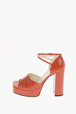 13 cm leather Ankle-strap sandals