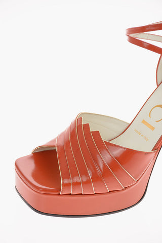 13 cm leather Ankle-strap sandals