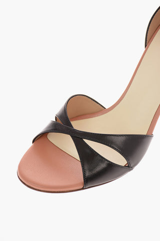 8cm leather Ankle-strap sandals