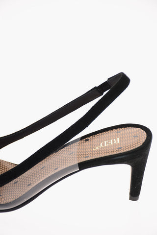 6cm Polka Dots Slingback pumps with Bow