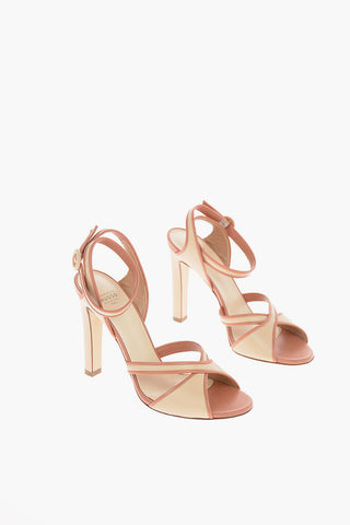 12cm leather Ankle-strap sandals