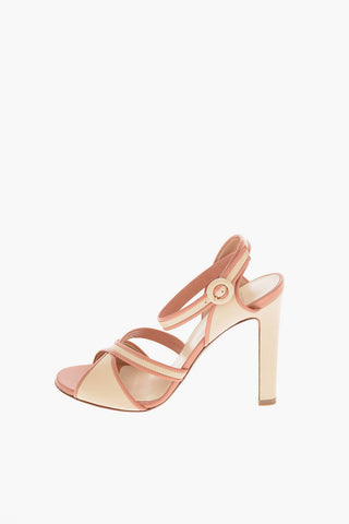 12cm leather Ankle-strap sandals