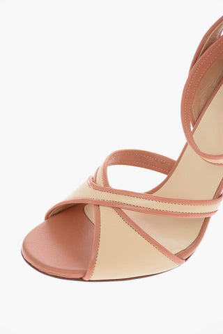 12cm leather Ankle-strap sandals