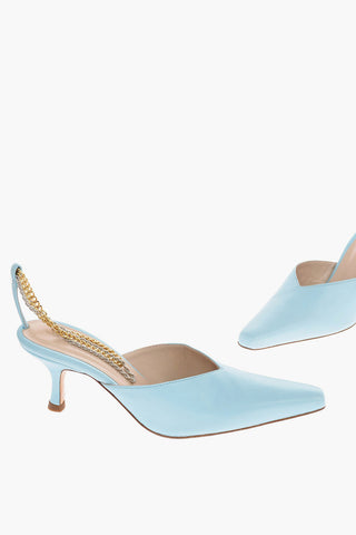 9cm leather ARA Ankle Strap Mules