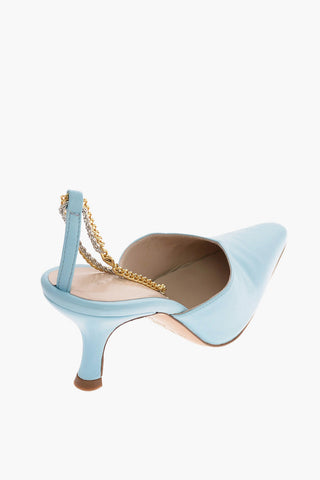 9cm leather ARA Ankle Strap Mules