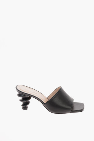 9 cm leather Decorative Heel NIMA Mules