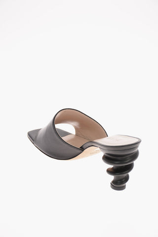 9 cm leather Decorative Heel NIMA Mules