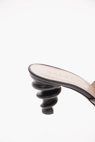 9 cm leather Decorative Heel NIMA Mules