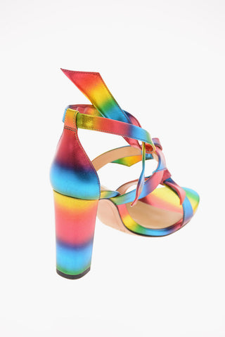 Sandali ankle-strap GIANNA BLOCK 90 in pelle 9cm