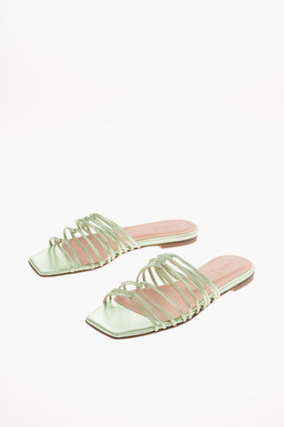 glistening textured leather NATASHA Sandals