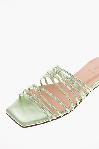 glistening textured leather NATASHA Sandals
