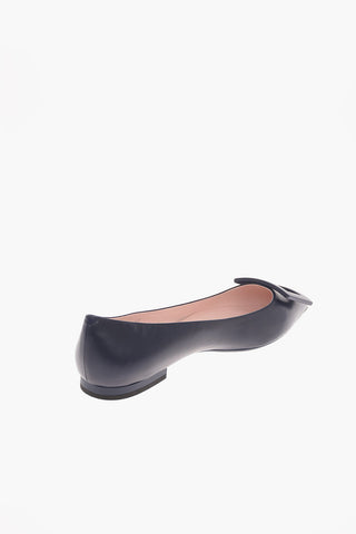 leather GOMMETTINE BALL Point Toe Ballet flats