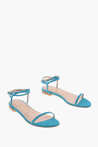 Suede Leather MERINDA FLAT ankle strap Sandals
