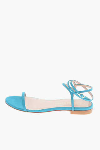 Suede Leather MERINDA FLAT ankle strap Sandals