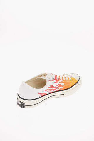ALL STAR CHUCK TAYLOR Sneakers in cotone con stampa fiamme