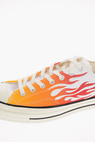 ALL STAR CHUCK TAYLOR Sneakers in cotone con stampa fiamme