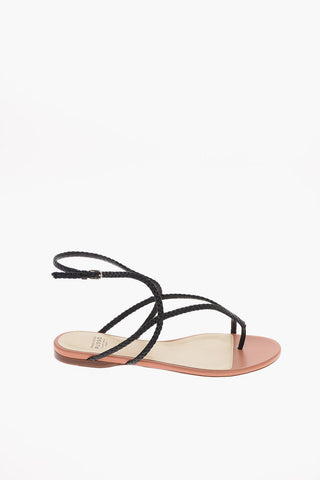 Sandali Infradito in Pelle Intrecciata