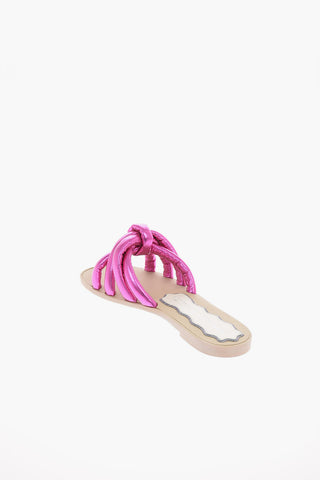 Sandali COTTON CANDY FLAT in pelle lamé