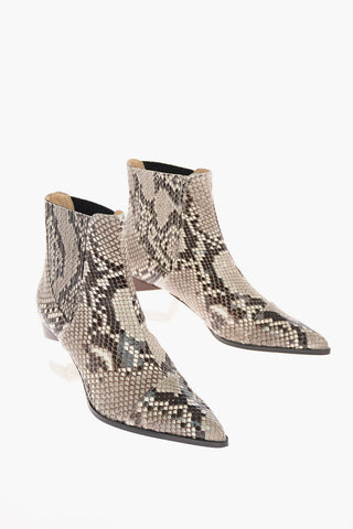 7cm leather Snake BRAVO Booties