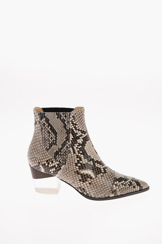 7cm leather Snake BRAVO Booties