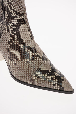 7cm leather Snake BRAVO Booties
