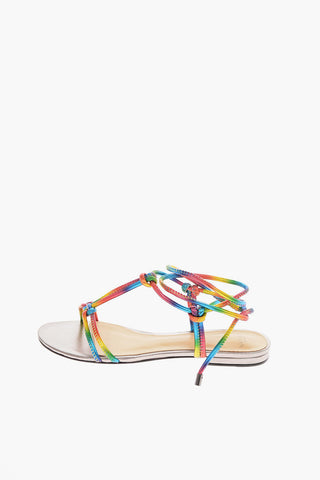 leather Lace Up REBECCA T-strap sandals
