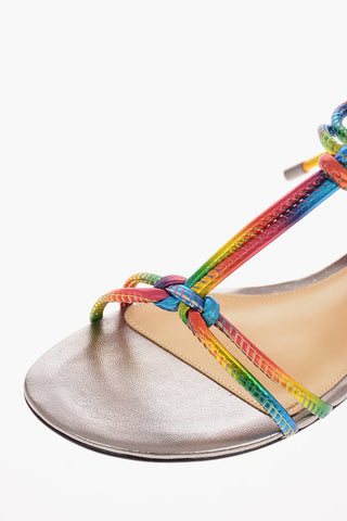 Sandali T-strap REBECCA in pelle Lace Up