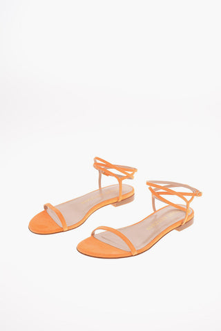 Suede Leather MERINDA FLAT ankle strap Sandals