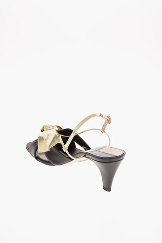 6.5cm leather CHARLOTTE Ankle-strap sandals with Bow
