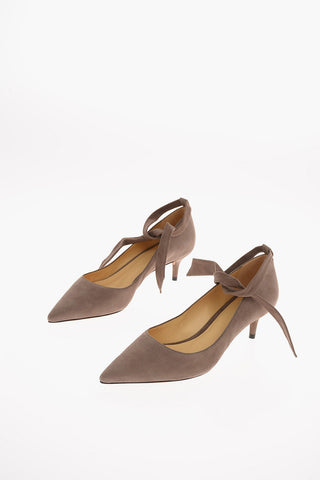 6cm Suede leather CLARITA Ankle-strap pumps