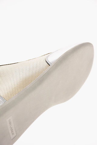 glistening textured leather MICK MID High-top Sneakers
