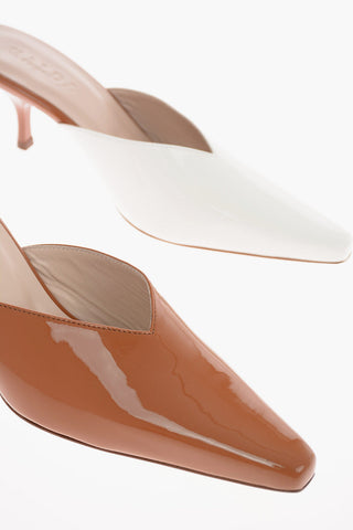 Mules ALBA Bicolore in pelle 8cm