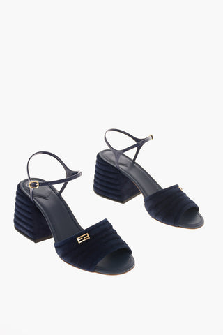 9cm Suede leather Ankle-strap sandals
