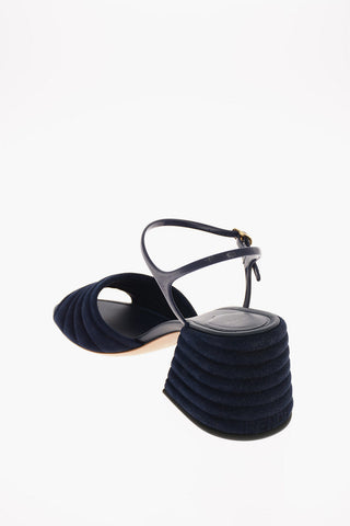 9cm Suede leather Ankle-strap sandals