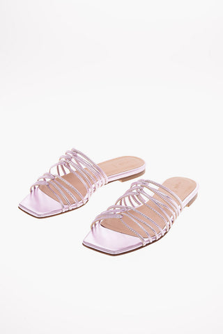 glistening textured leather NATASHA Sandals