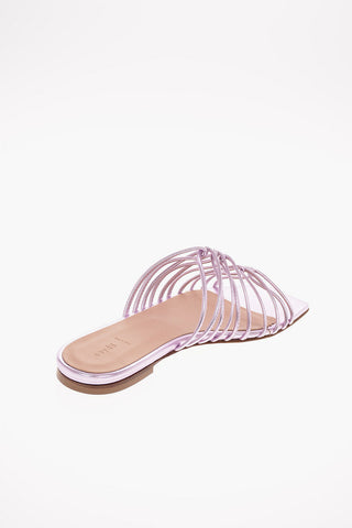 glistening textured leather NATASHA Sandals