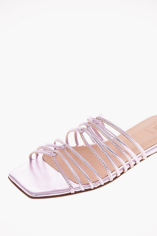 glistening textured leather NATASHA Sandals