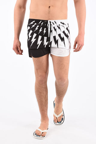 Thunderbolt Print Board Shorts Beachwear