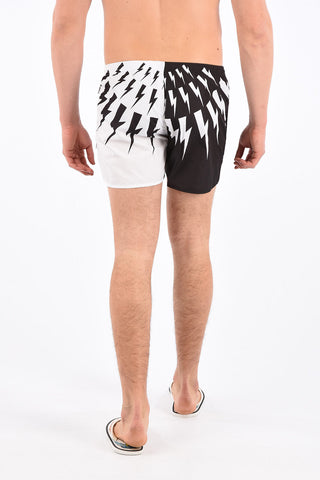 Thunderbolt Print Board Shorts Beachwear