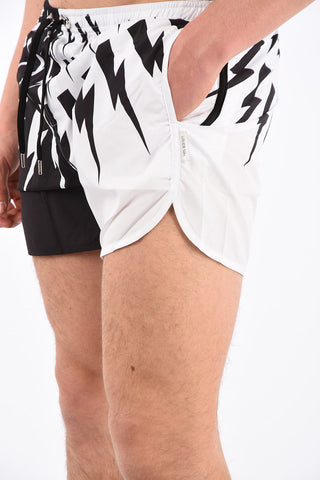 Thunderbolt Print Board Shorts Beachwear