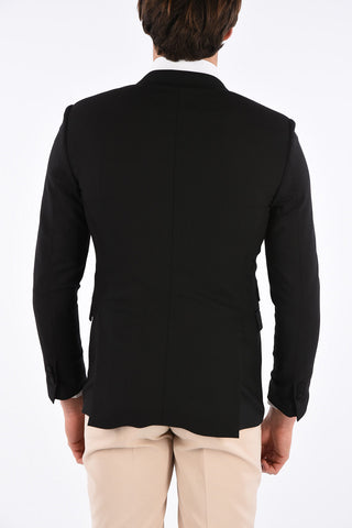 side vents peak lapel 2-button Tuxedo blazer