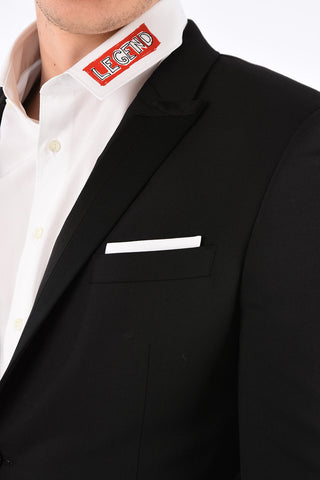 side vents peak lapel 2-button Tuxedo blazer
