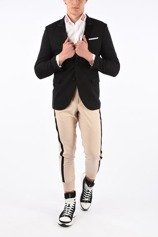 side vents peak lapel 2-button Tuxedo blazer