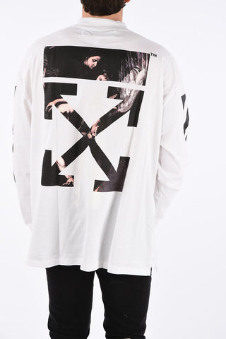 T-Shirt Mock Neck CARAVAGGIO ARROW a Manica Lunga