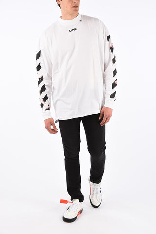 T-Shirt Mock Neck CARAVAGGIO ARROW a Manica Lunga