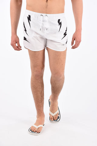 Thunderbolt Print Board Shorts Beachwear